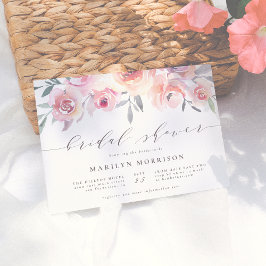 Convites Chá de panela de Flores de Aquarela Pintadas À Mão