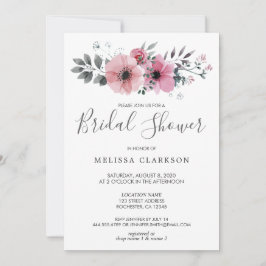 Convites Chá de panela de flores de aquarela russa elegante