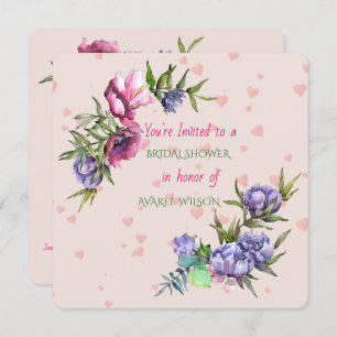 Convites Chá de panela de Flores de Aquarelas