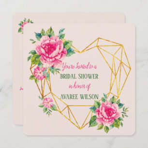 Convites Chá de panela de Flores de Aquarelas