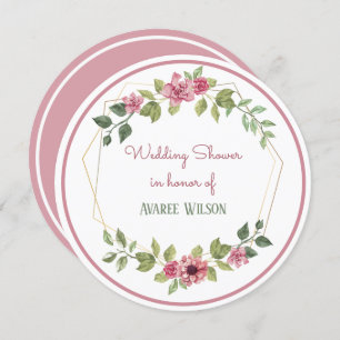 Convites Chá de panela de Flores de Aquarelas