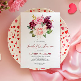 Convites Chá de panela de Flores de Borgonha Escambucha