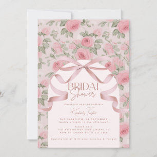 Convites Chá de panela de Flores Rosa-Rosa-Shack