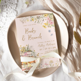 Convites Chá de panela de Flores Selvagens do Book & Brunch