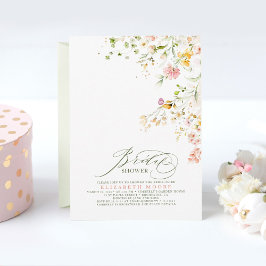 Convites Chá de panela de flores selvagens Elegant Summer M