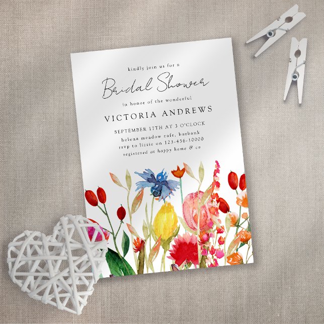 Convites Chá de panela de flores silvestres (Criador carregado)