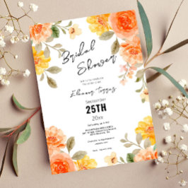 Convites Chá de panela de flores silvestres brilhantes mode