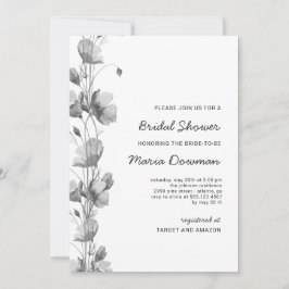 Convites Chá de panela de flores silvestres na moda