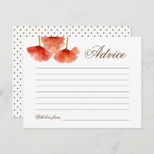 Convites Chá de panela de Flores Vermelhas Conselhos de Cas