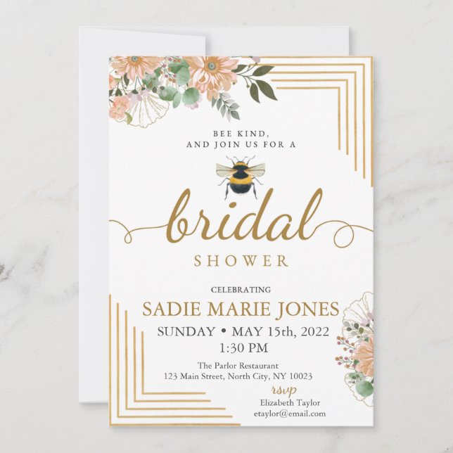 Convites Chá de panela de Flores Vermelhas de Cerveja (Frente)