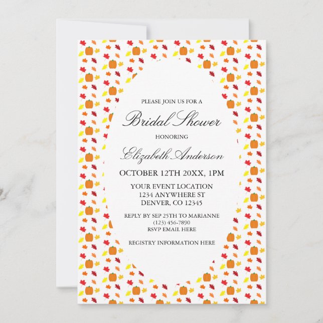 Convites Chá de panela de Folhas de Bomba (Frente)