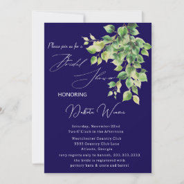 Convites Chá de panela de Folhas de Jardim Selvagem