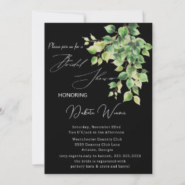 Convites Chá de panela de Folhas de Jardim Selvagem