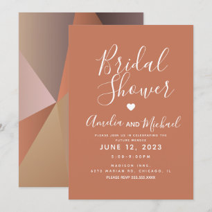 Convites Chá de panela de Formas Geométricas Nutricionais