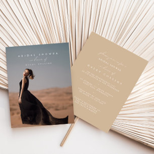 Convites Chá de panela de Fotografia de Script Minimalista