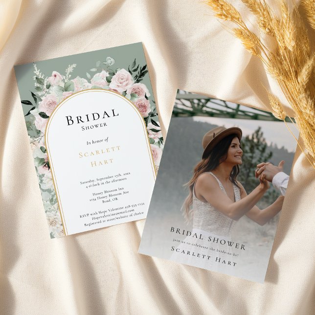 Convites Chá de panela de Fotografia do Sage com Arch Doura (Criador carregado)