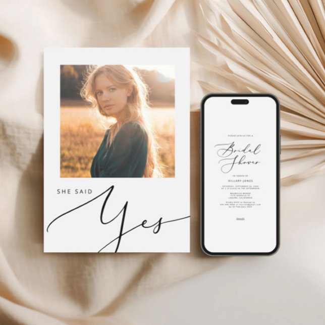 Convites Chá de panela de Fotografia Moderno Minimalista (Criador carregado)