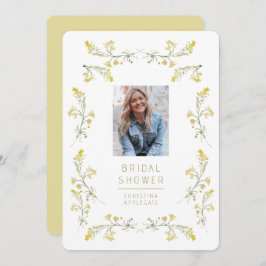 Convites Chá de panela de Fotografias Amarelo primavera