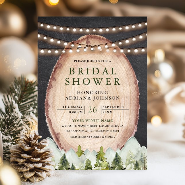 Convites Chá de panela de Fotografias da Floresta da Montan (Criador carregado)