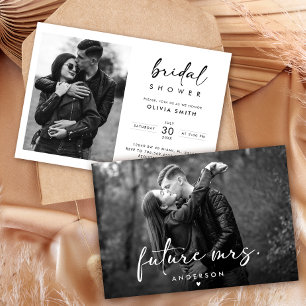 Convites Chá de panela de Fotografias Modernas Preto e Bran