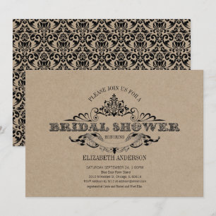 Convites Chá de panela de Frame Rustic Kraft Vintage