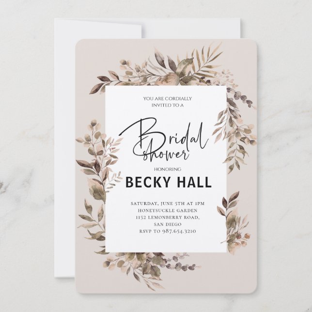 Convites Chá de panela de fronteira verde (Frente)