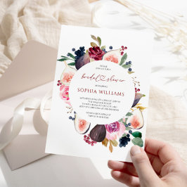 Convites Chá de panela de Frotas Burgundy