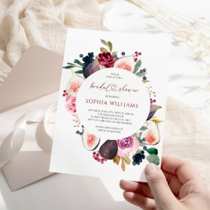 Convites Chá de panela de Frotas Burgundy