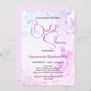 Convites Chá de panela de fundo flexível do Pastel