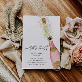 Convites Chá de panela de Garrafa de Champanhe de vamos