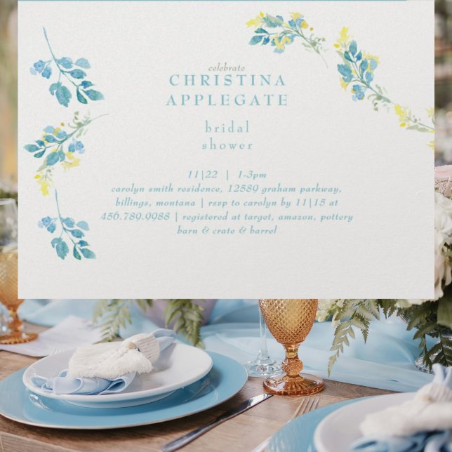 Convites Chá de panela de girassol amarelo-primavera (Criador carregado)