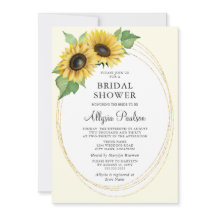 Chá de panela de girassol elegante e simples