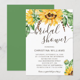 Convites Chá de panela de girassol russo