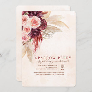 Convites Chá de panela de Grass de Autumn Pampas