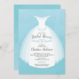 Convites Chá de panela de guindaste azul-aquarela