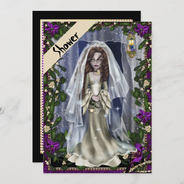 Convites Chá de panela de Halloween (Frente/Verso)