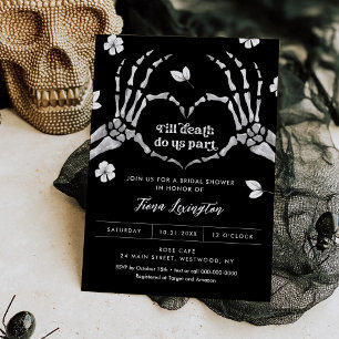 Convites Chá de panela de Halloween do Amor Gótico