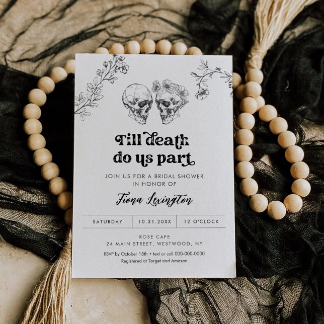 Convites Chá de panela de Halloween do Amor Gótico (Criador carregado)