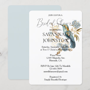 Convites Chá de panela de Hydrangea