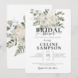 Convites Chá de panela de Ilustração de Buquê de Casamento 