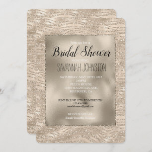 Convites Chá de panela de Impressão de Zebra com Largura de