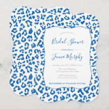 Chá de panela de Impressão Leopardo Azul-Chic