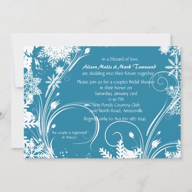 Convites Chá de panela de inverno (Frente)