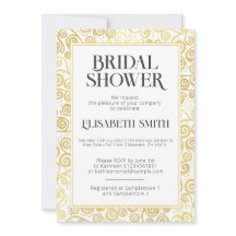 Chá de panela De Inverno Chic White E Dourado