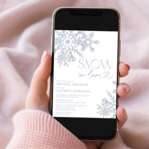 Convites Chá de panela De Inverno Com Neve Apaixonada