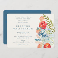 Chá de panela de Jardim Floral de Vintage Watercol