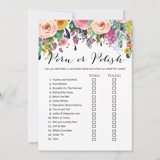 Convites Chá de panela de jardim Jogo com resposta de 5 x 7 (Frente)