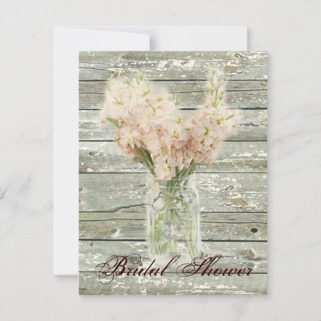 Convites chá de panela de jarro floral rústico (Frente)