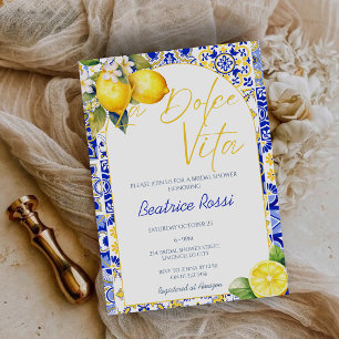 Convites Chá de panela de La Dolce Vita Lemon Amalfi Posita