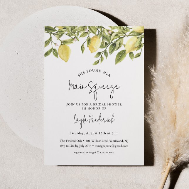 Convites CHÁ DE PANELA de limão CITRON (Criador carregado)